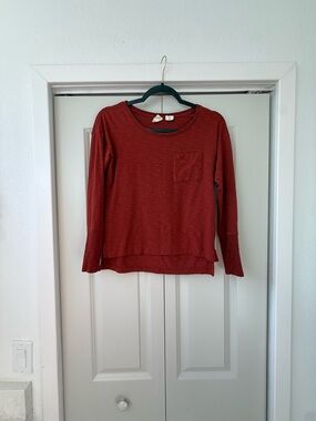 C&C California Brick Red Long Sleeve Pocket Tee